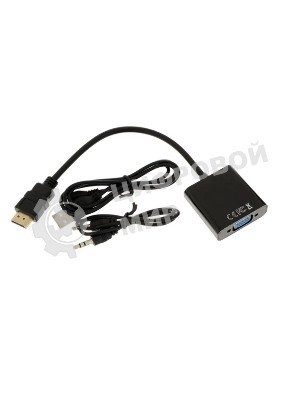 Адаптер HDMI (M)-VGA (F) 00-00027496 черный GOPOWER