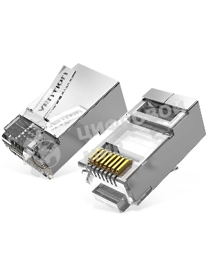 Коннектор Vention IDFR0-50 RJ45 (8p8c), FTP, cat. 6A, под витую пару, экранированный (50шт.)