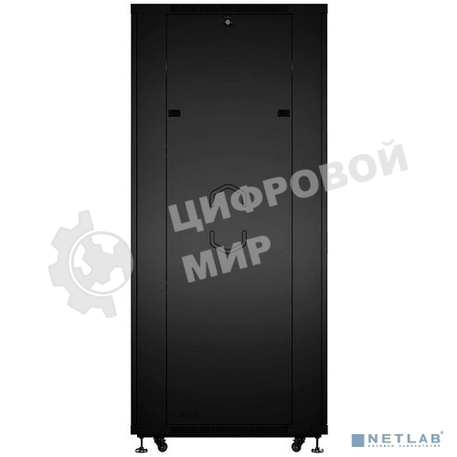 Шкаф серверный напольный Cabeus, IP20, 42U, 2055х800х1000 мм (ВхШхГ), дверь: перфорация, боковая панель: сплошная, разборный, черный
