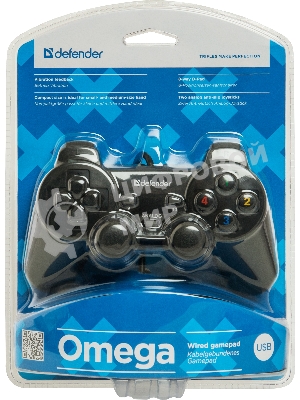 Геймпад Defender Omega USB, Проводной геймпад, 12 кнопок, 2 стика