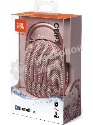 Портативная акустика JBL CLIP 4, розовый
