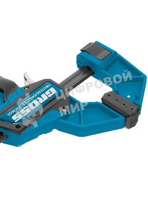 Струбцина реечная Gross быстрозажимная, пистолетного типа, пошаг. механизм, пластиковый корпус,150 мм