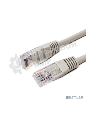 Кабель патч-корд, Filum FL-U5-C-1M U/UTP 5e cat. 1м, 26AWG(7x0.16 мм), чистая медь, PVC, серый