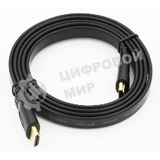 Кабель HDMI v.1.4 1.5м Flat плоский HDMI (m)/HDMI (m)