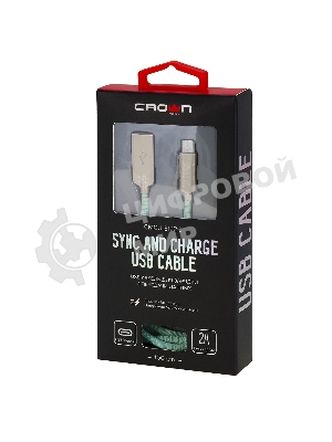 Кабель Crown USB - USB Type-C CMCU-3132C light blue