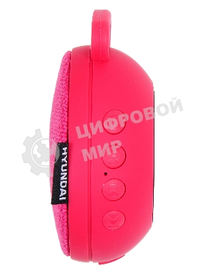 Колонка портативная Hyundai H-PAC150 красный 3W 1.0 BT/3.5Jack/USB 10м 300mAh