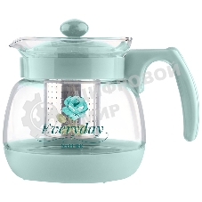 Чайник заварочный MENTOLO, 950 мл из жаропрочного стекла с фильтром из нерж стали