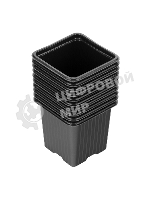 Горшочек для рассады, 70х70х65 мм, полистирол, 10 шт. Россия