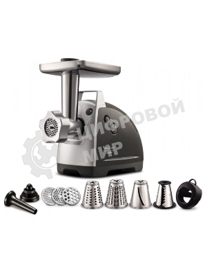 Мясорубка электрическая Moulinex ME688832 черный, 2200 Вт, 4.5 кг/мин, реверс, насадки - 6