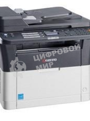 МФУ лазерное Kyocera Ecosys FS-1025MFP (1102M63RU0/1102M63RUV/1102M63RU2/1102M63NX2/1102M63DZ2), A4, ч/б, печ. до 25 стр/мин., скан. до 18 стр/мин. (ч/б) 6 стр/мин. (цвет), 600 x 1800 dpi (печать) 600x600dpi (скан), USB, RJ-45
