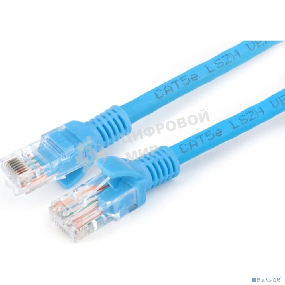 Патч-корд LSZH медный UTP Cablexpert PP30-5M/B cat.5e, 5м, литой, многожильный, синий