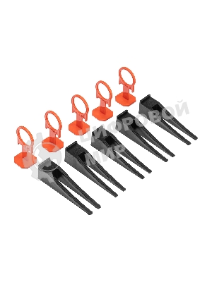 Комплект зажим + клин для системы выравнивания плитки СВП Сибртех Кольцо, 50/50 шт. в ведре