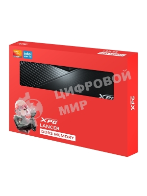 Оперативная память XPG Lancer, DDR5, 64GB (2x32GB), 6000MHz, CL30, DIMM, с радиаторами, черный