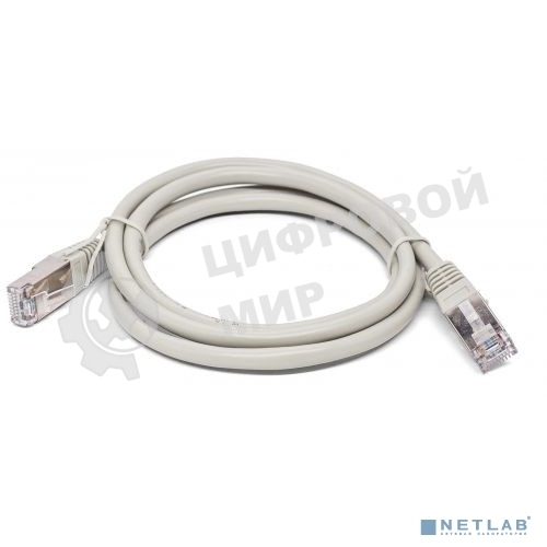 Кабель патч-корд, Filum FL-F5-2M F/UTP 5e cat. 2м, 26AWG(7x0.16 мм), омедненный алюминий (CCA), PVC, серый