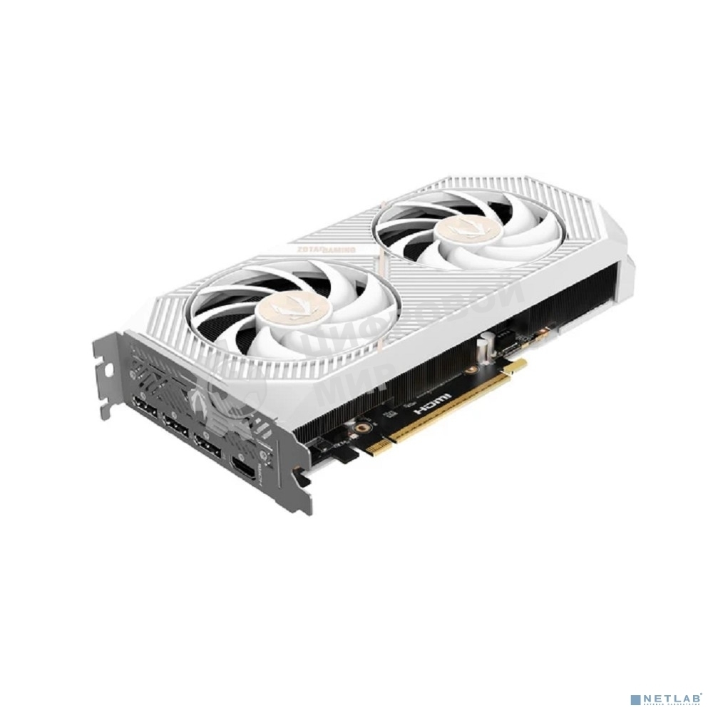 Видеокарта ZOTAC GAMING GeForce RTX 5070 Twin Edge OC White Edition 12Gb DDR7 192 bit 2165/2542 MHz 3*DP/HDMI 2*FAN (ZT-B50700Q-10P) RTL