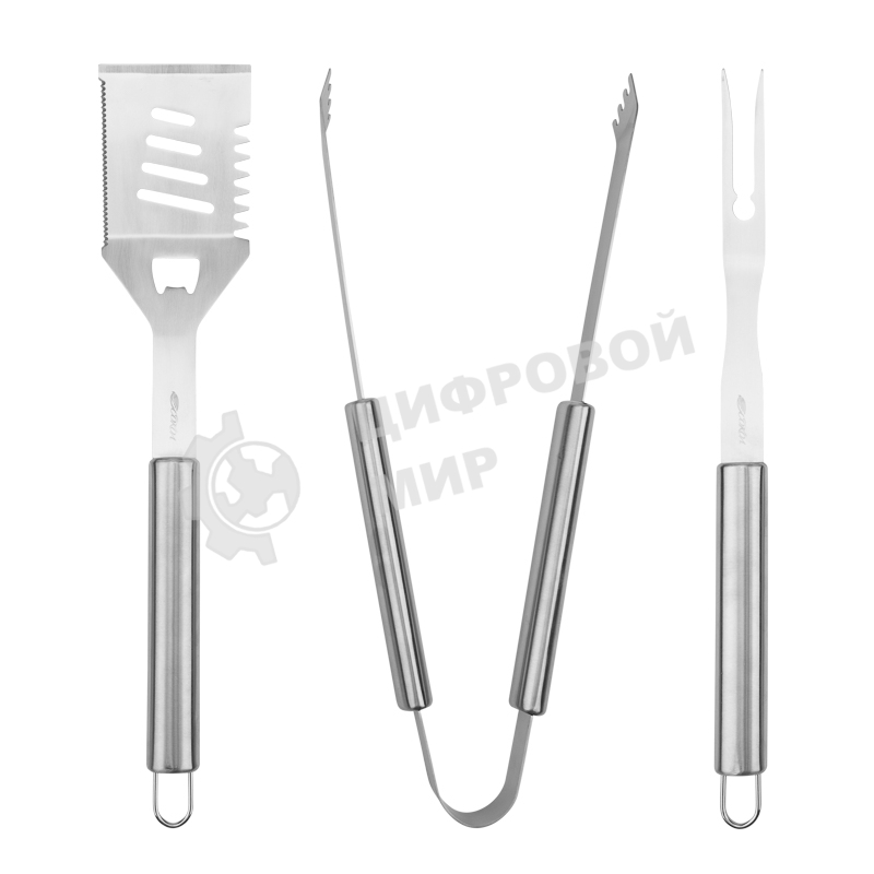Набор щипцы, вилка и лопатка для гриля Сокол Стандарт