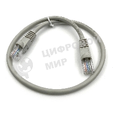 Патч-корд Buro UTP 4 пары cat.5e CCA molded 0.25м серый RJ-45 (m)-RJ-45 (m) (упак.:1шт)