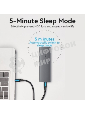 Корпус для SSD Vention USB 3.1 Gen 2-C M.2 NVMe Серый