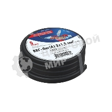 Кабель силовой медный Rexant ВВГ-Пнг(А) 2x1,5 мм², 5 м, ГОСТ 31996-2012, ТУ 16-705.499-2010