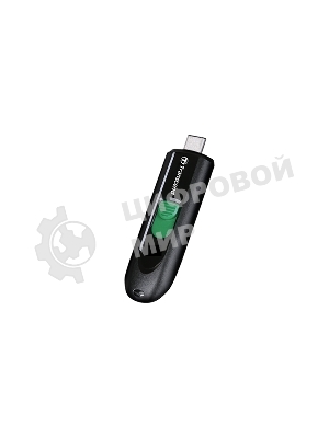 Флешка USB Transcend JetFlash 790C (TS128GJF790C), 128Gb, USB 3.2, R/W 90/60, черный/зеленый