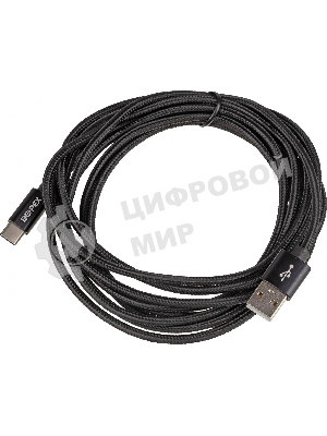 Кабель USB (m)-USB Type-C (m) 3м черный