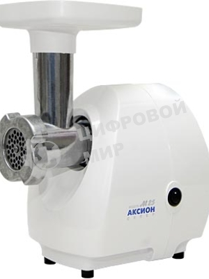 Мясорубка электрическая Аксион М25.01 белый, 1500 Вт, 1.7 кг/мин, защита от перегрузки, насадки - 3