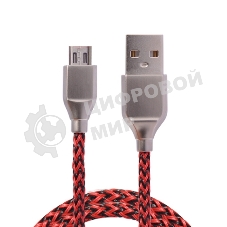Кабель USB ACD-Titan MicroUSB - USB-A Нейлон, 1м, красно-черный