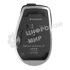 Мышь беспроводная/проводная 3Dconnexion CadMouse Pro Wireless Left (3DX-700079) черный, 7200 dpi, радиоканал, Bluetooth, USB Type-C, кнопки - 7