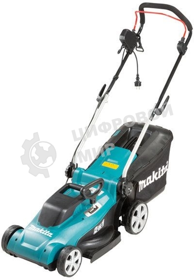 Газонокосилка Makita ELM3720 1400Вт,37см,3уровн,20\55мм,40л,10.2кг,кор,пластик,2Cut,инд заполнения