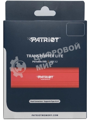 Внешний SSD Patriot Transporter Lite, 4TB, USB 3.2 Gen 2 Type-A/Type-C, R/W 1000/1000, красный