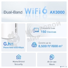 Домашняя Mesh Wi-Fi система TP-Link Deco PX50(3-pack)
