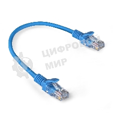 Патч-корд ExeGate EX286371RUS UTP-RJ45-RJ45-5e-0,3M-LSZH-BL, UTP, cat.5e, LSZH, 0.3м, синий