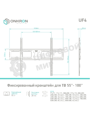 Кронштейн ONKRON UF4 55