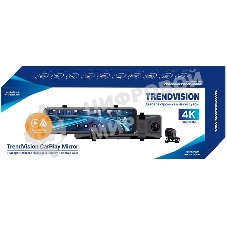 Видеорегистратор TrendVision CarPlay Mirror черный 2Mpix 2160x3840 2160p 150гр. MSTAR 8826