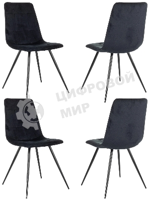 Стул для дома Бюрократ CH-K1_4 комплект 4 шт черный Holland 75 металл черный на ножках