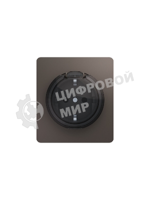 Розетка Kranz ROUND 1-ая с/з с/у, со шторками и крышкой 16А титан