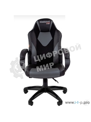 Кресло Chairman game 17 черный, экокожа, 120 кг, механизм качания