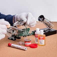 Набор для пайки Rexant К1 универсальный (припой, флюс ПК, флюс СКФ, канифоль, оплетка)