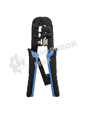 Инструмент ExeGate EX293156RUS EX-T568R для обжима RJ-45, RJ-11/12 для круглого кабеля с храповым механизмом