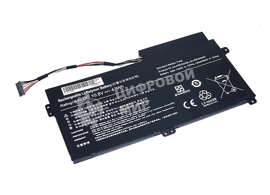 Аккумуляторная батарея для ноутбука Samsung 370 (AA-PBVN3AB) 10.8V 43Wh OEM черный