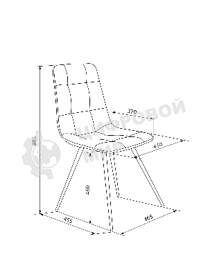Стул для дома Бюрократ CH-K1_4 комплект 4 шт черный Holland 75 металл черный на ножках