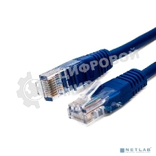 Кабель патч-корд, Filum FL-U5-0.5M-BL U/UTP 5e cat. 0.5м,  26AWG(7x0.16 мм), омедненный алюминий (CCA), PVC, синий