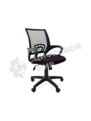 Кресло Chairman 696 TW-01 черный, ткань, 120 кг, механизм качания