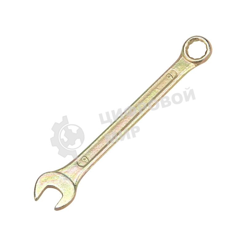 Ключ комбинированный Rexant 9 мм, желтый цинк