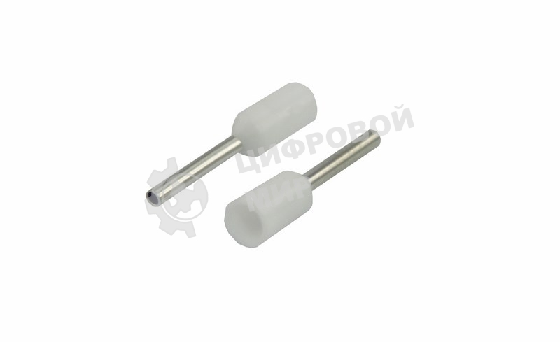Наконечник штыревой втулочный изолированный Rexant F-8 мм 0.5 мм² (НШВи 0.5-8) белый