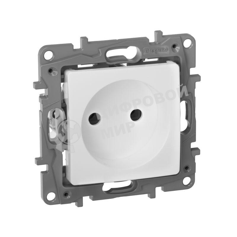 Розетка 2К винты, белый ETIKA