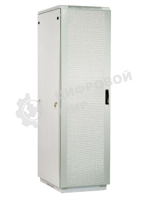 Шкаф коммутационный ЦМО ШТК-М-42.6.8-4ААА 42U 600x820 мм пер. дв. перфор. задн. дв. стал. лист 2 бок. пан. направл. под закл. гайки 550 кг серый