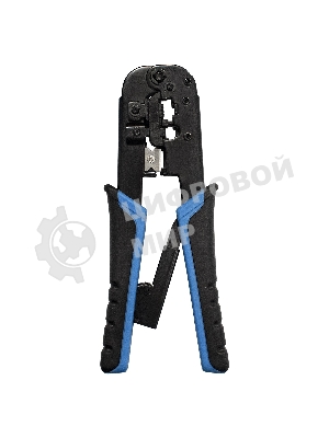 Инструмент ExeGate EX293156RUS EX-T568R для обжима RJ-45, RJ-11/12 для круглого кабеля с храповым механизмом