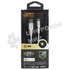 Кабель Cactus CS-LG.USB.A-0.8 USB (m)-Lightning (m) 0.8м белый блистер