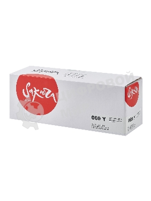 Картридж Sakura 069Y ECO (5091C002) для Canon I-Sensys LBP673Cdw/MF750C/MF725, желтый, 1900к. ECO (чип без счетчика копий)